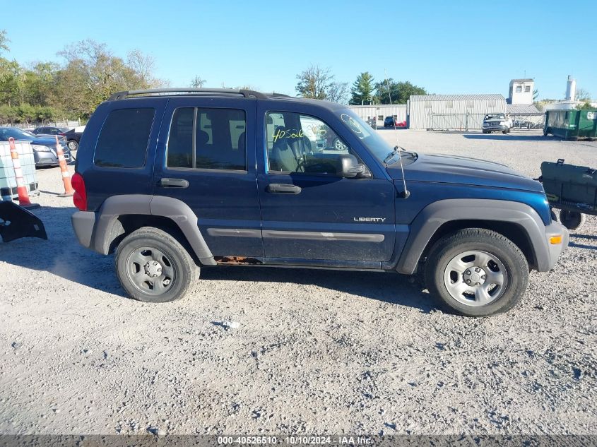 1J4GL48K04W189605 2004 Jeep Liberty Sport