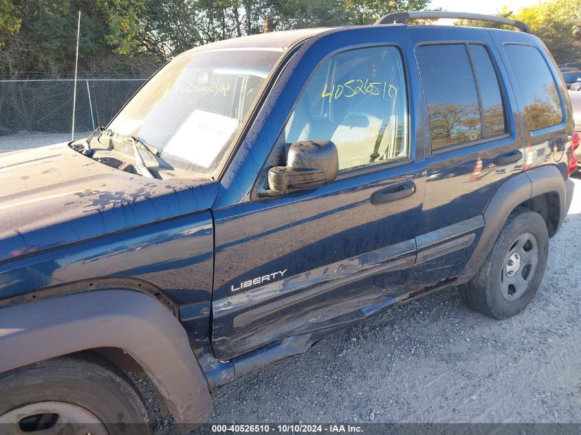 1J4GL48K04W189605 2004 Jeep Liberty Sport