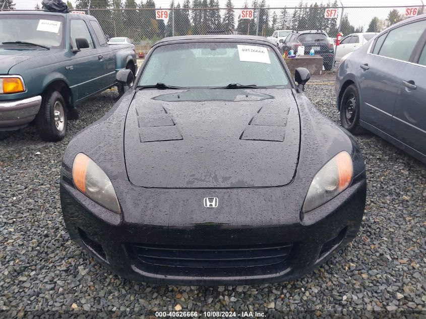 2001 Honda S2000 VIN: JHMAP11471T009459 Lot: 40526666