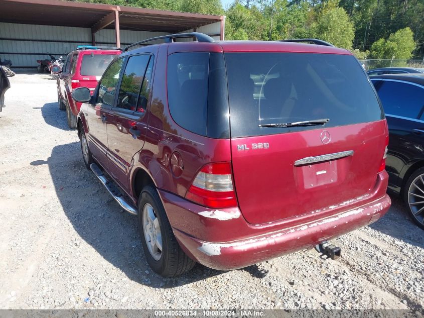 2000 Mercedes-Benz Ml 320 VIN: 4JGAB54E6YA220259 Lot: 40526834