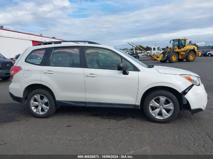 2015 Subaru Forester 2.5I VIN: JF2SJABCXFH492261 Lot: 40526873