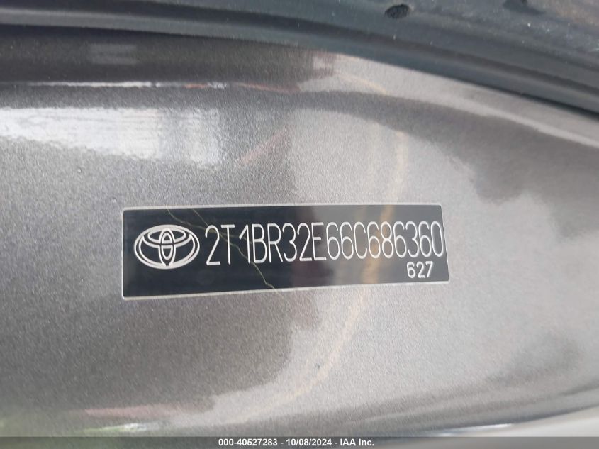 2T1BR32E66C686360 2006 Toyota Corolla Le