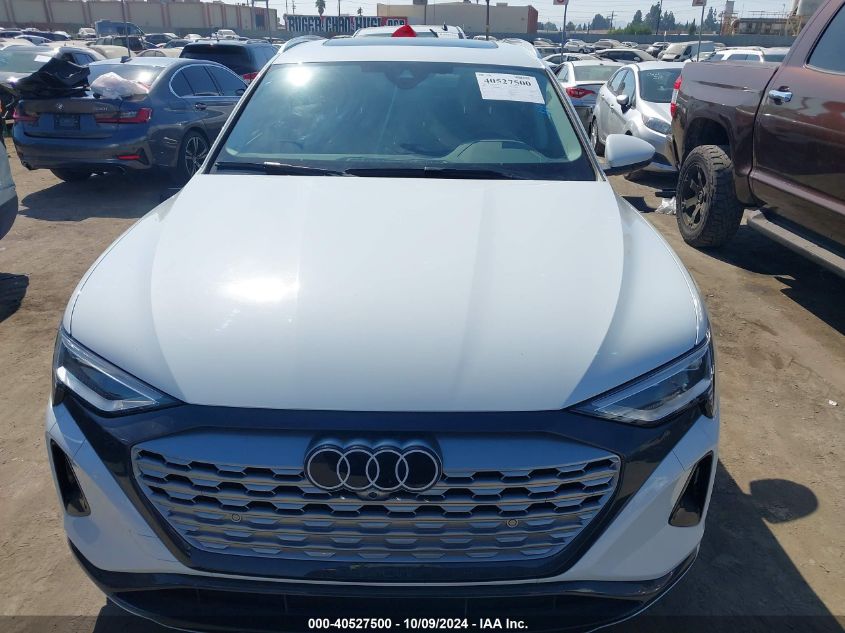 2024 Audi Q8 E-Tron Premium Plus Quattro VIN: WA15AAGE8RB028828 Lot: 40527500