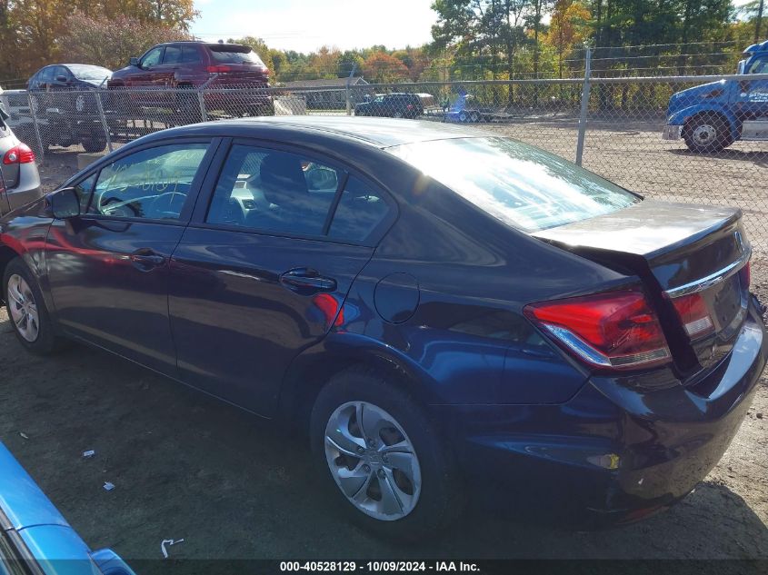 2013 Honda Civic Lx VIN: 2HGFB2F54DH582867 Lot: 40528129