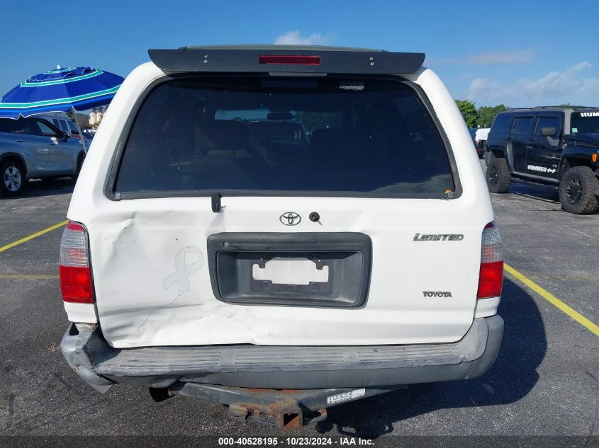 2000 Toyota 4Runner Limited V6 VIN: JT3GN87R5Y0151807 Lot: 40528195