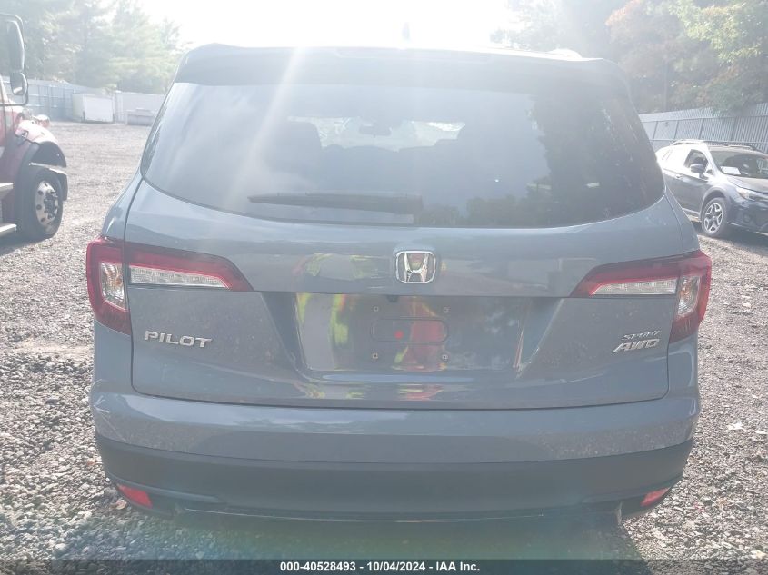 5FNYF6H36NB054866 2022 Honda Pilot Awd Sport