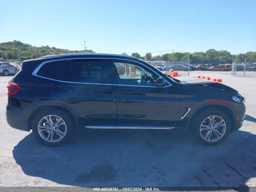 2021 BMW X3 xDrive30I VIN: 5UXTY5C09M9E17022 Lot: 40528781