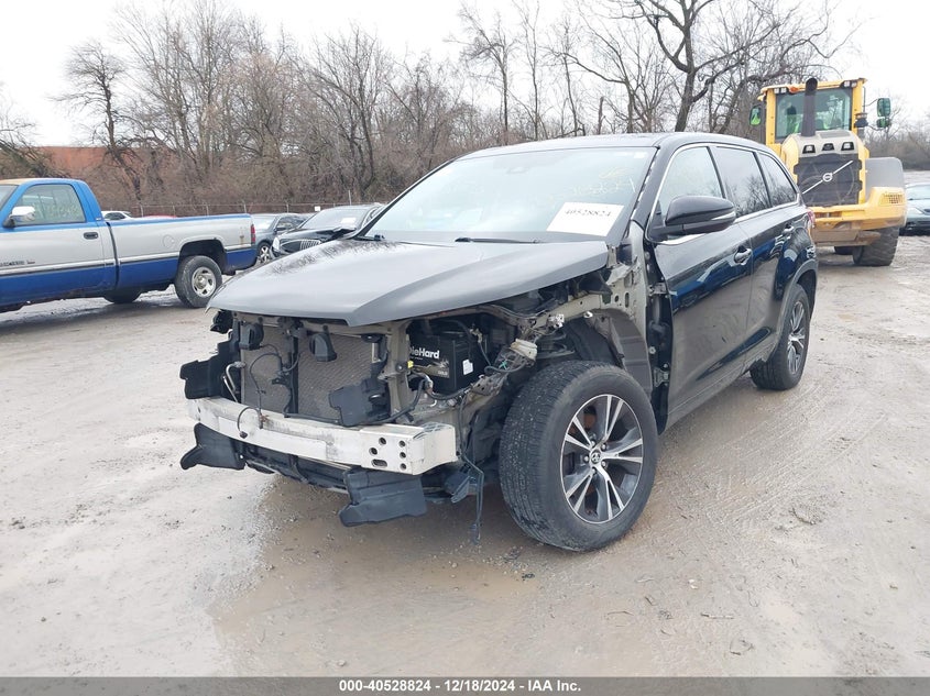 Vin: 5tdzarfhxjs037741, lot: 41017583, toyota highlander le 20182