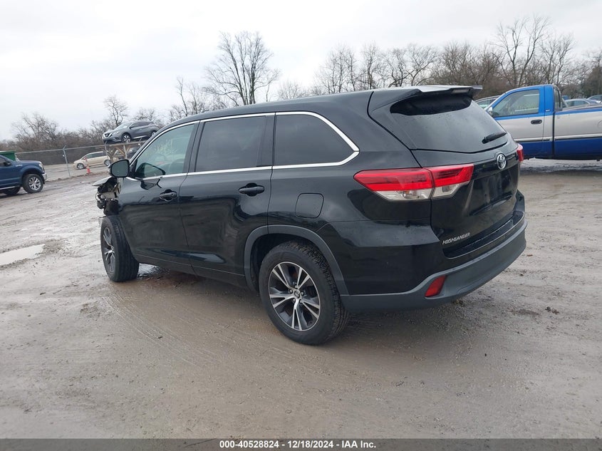 Vin: 5tdzarfhxjs037741, lot: 41017583, toyota highlander le 20183