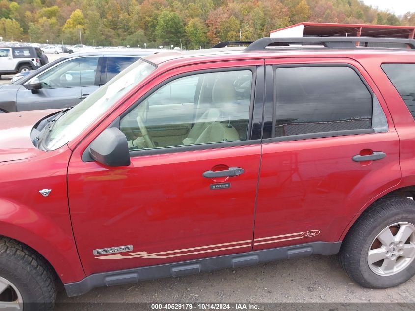 2008 Ford Escape Xlt VIN: 1FMCU93128KE68110 Lot: 40529179