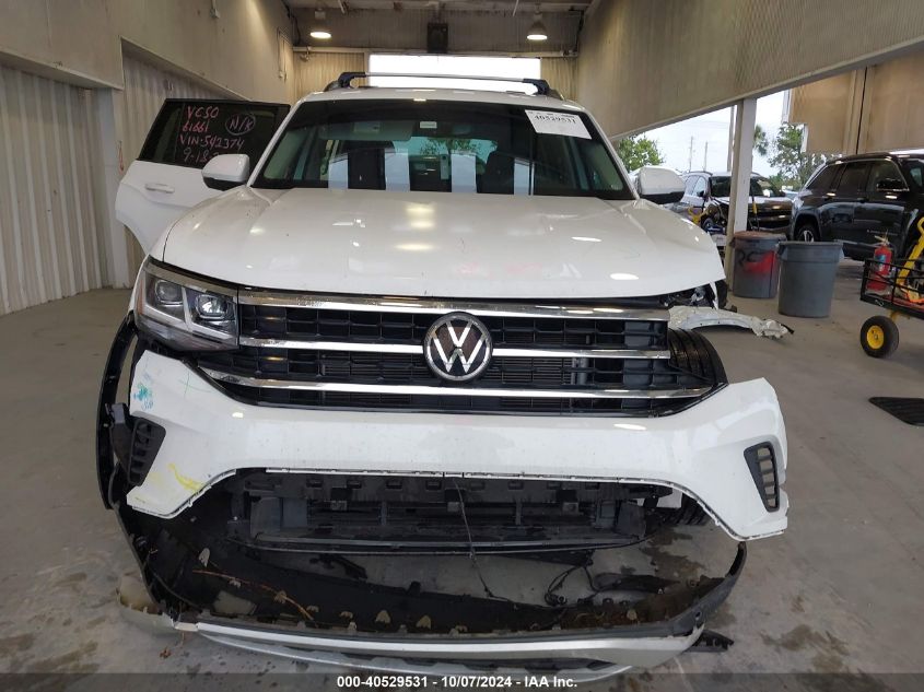 2021 Volkswagen Atlas Se VIN: 1V2JR2CA2MC542374 Lot: 40529531