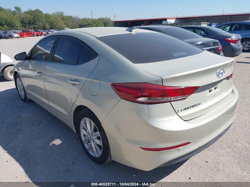 VIN KMHD74LF6HU082076 2017 HYUNDAI ELANTRA SE