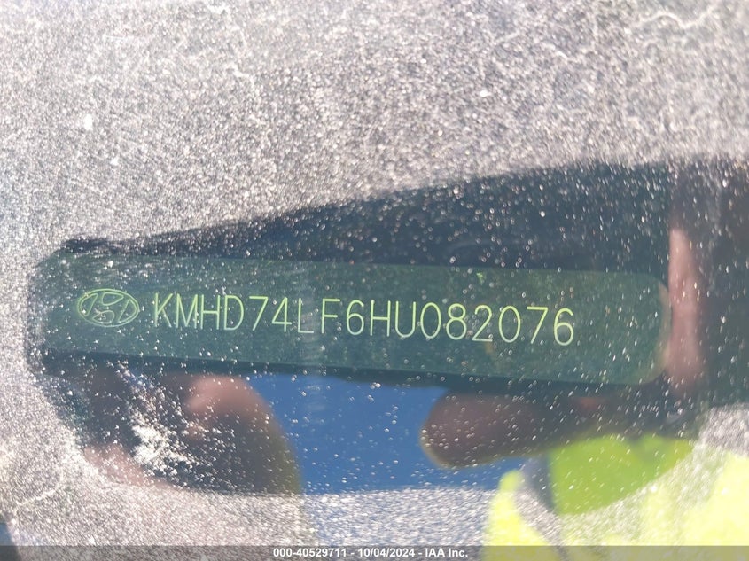 VIN KMHD74LF6HU082076 2017 HYUNDAI ELANTRA SE