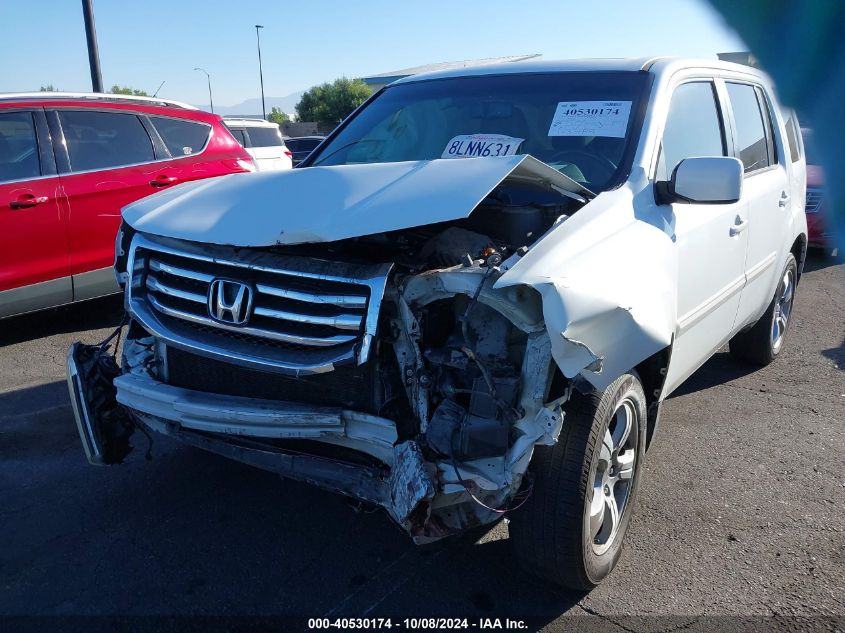 2013 Honda Pilot Ex-L VIN: 5FNYF3H52DB013102 Lot: 40530174