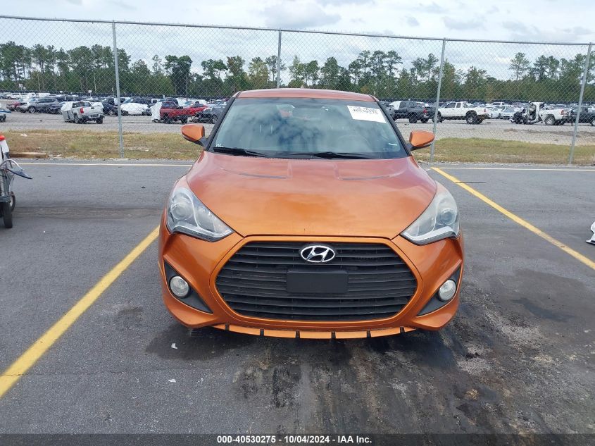 KMHTC6AE4EU183917 2014 Hyundai Veloster Turbo W/Black