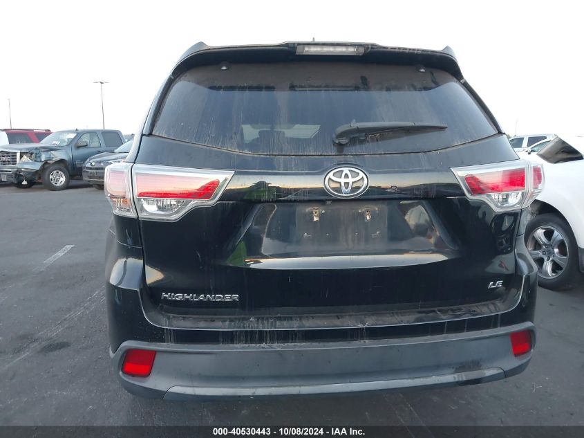 5TDZKRFH6FS113637 2015 Toyota Highlander Le Plus V6