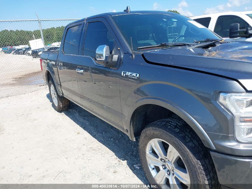 2019 Ford F-150 Platinum VIN: 1FTEW1E48KFC52584 Lot: 40530614