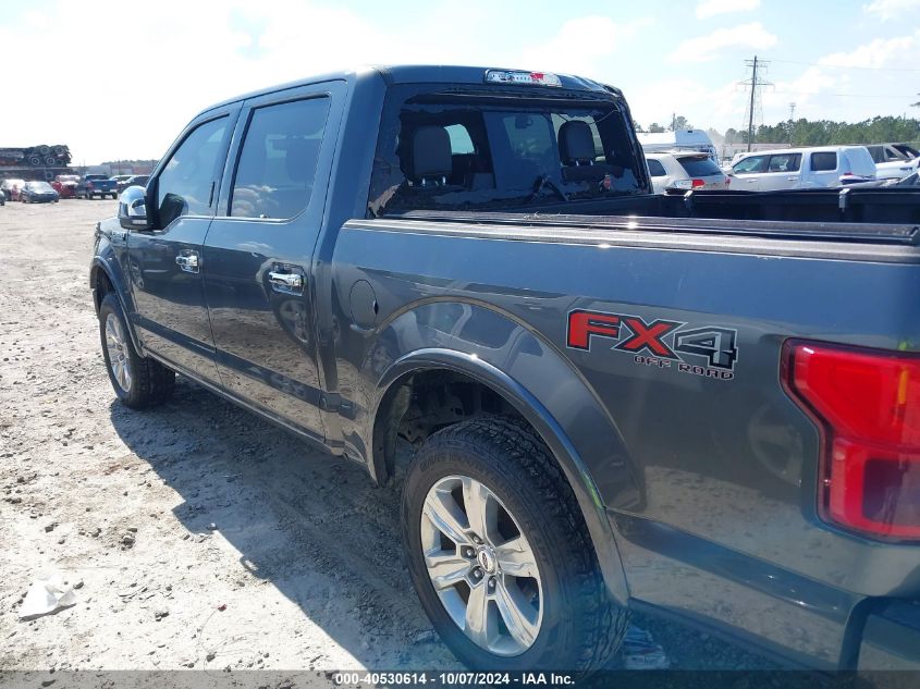 2019 Ford F-150 Platinum VIN: 1FTEW1E48KFC52584 Lot: 40530614