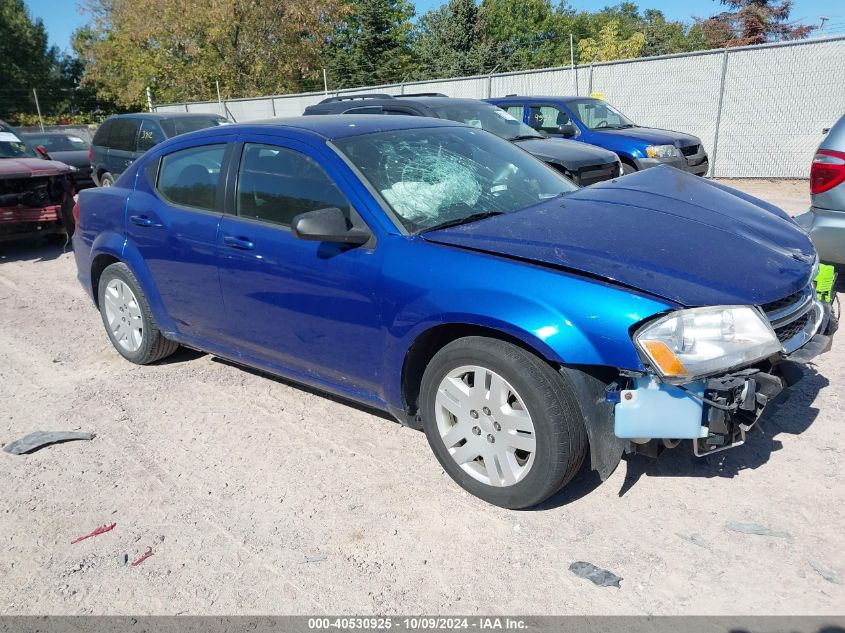 VIN 1C3CDZABXDN596625 2013 Dodge Avenger, SE no.1