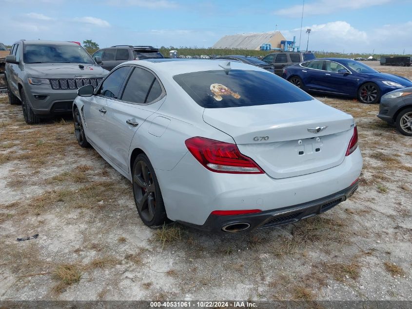 2020 Genesis G70 3.3T Rwd VIN: KMTG34LE7LU056505 Lot: 40531061