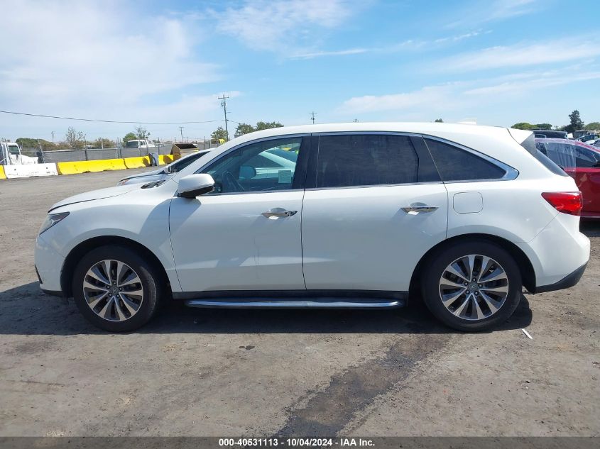 2015 Acura Mdx Technology Package VIN: 5FRYD3H45FB004490 Lot: 40531113