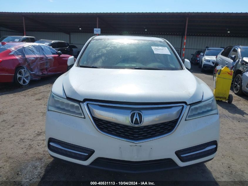 2015 Acura Mdx Technology Package VIN: 5FRYD3H45FB004490 Lot: 40531113