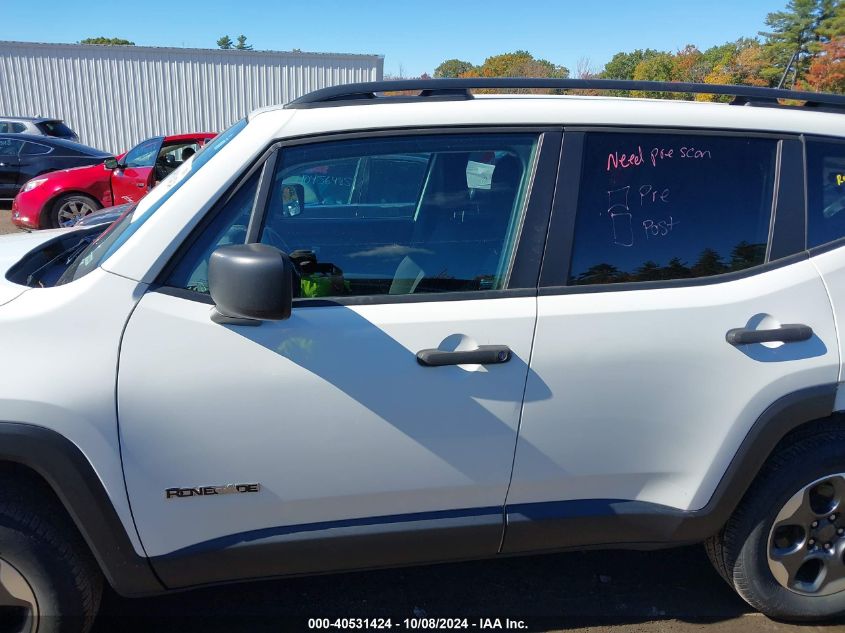 2018 Jeep Renegade Sport VIN: ZACCJBAB1JPG82503 Lot: 40531424