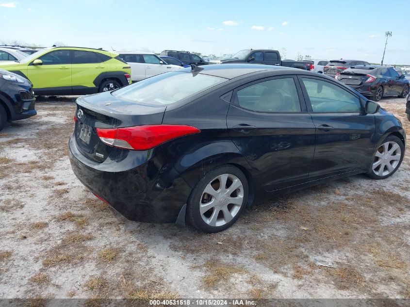 2013 Hyundai Elantra Limited VIN: KMHDH4AE2DU637610 Lot: 40531518