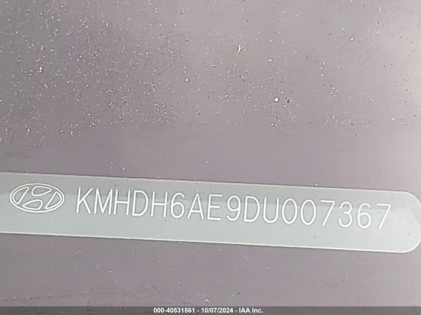 KMHDH6AE9DU007367 2013 Hyundai Elantra Gs