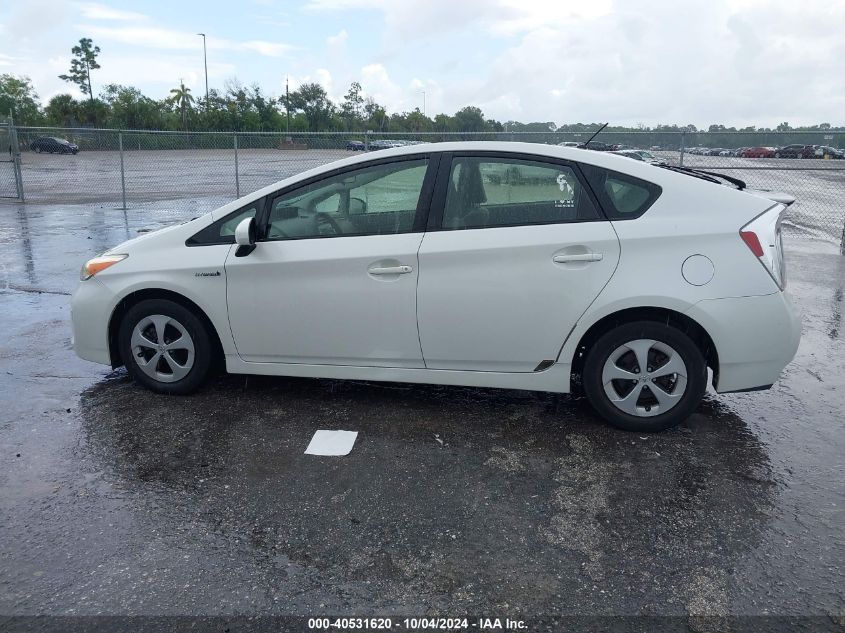 2014 Toyota Prius Two VIN: JTDKN3DU4E0378581 Lot: 40531620