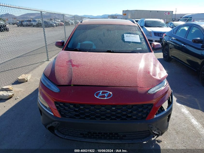 2022 Hyundai Kona Sel VIN: KM8K3CAB1NU859207 Lot: 40531922