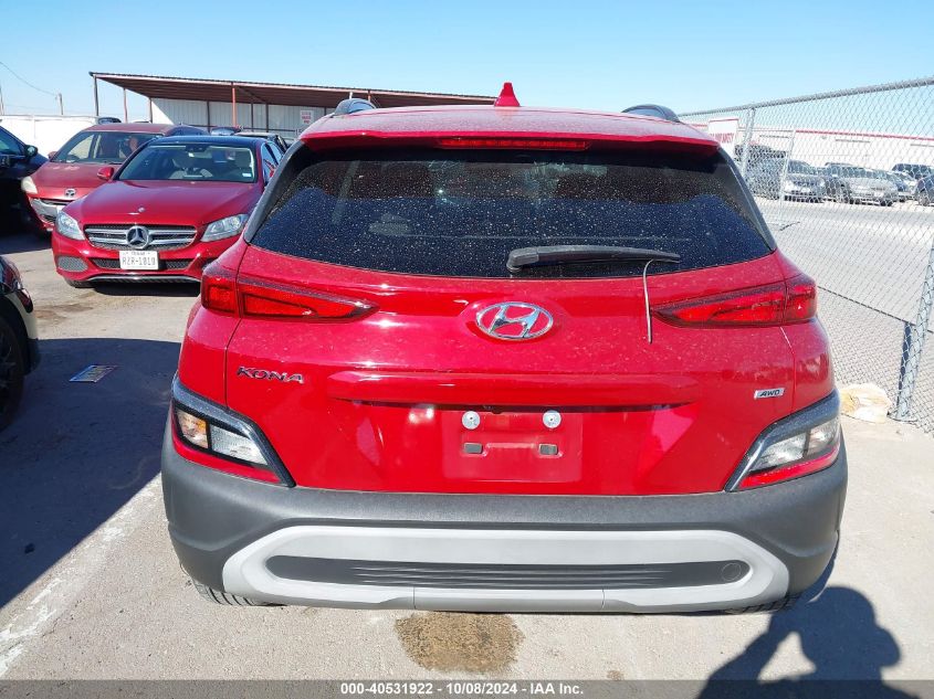 2022 Hyundai Kona Sel VIN: KM8K3CAB1NU859207 Lot: 40531922