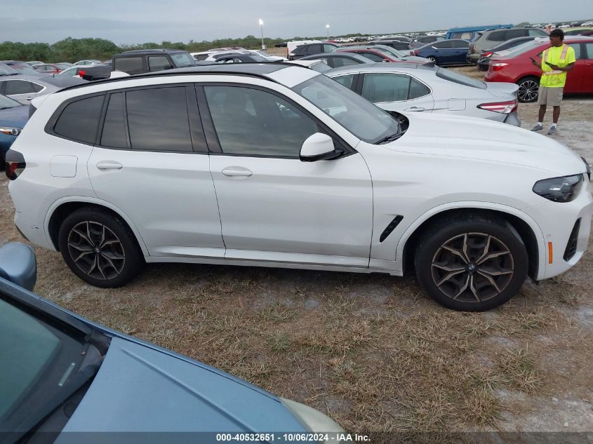 2023 BMW X3 XDRIVE30I - 5UX53DP01P9P13276