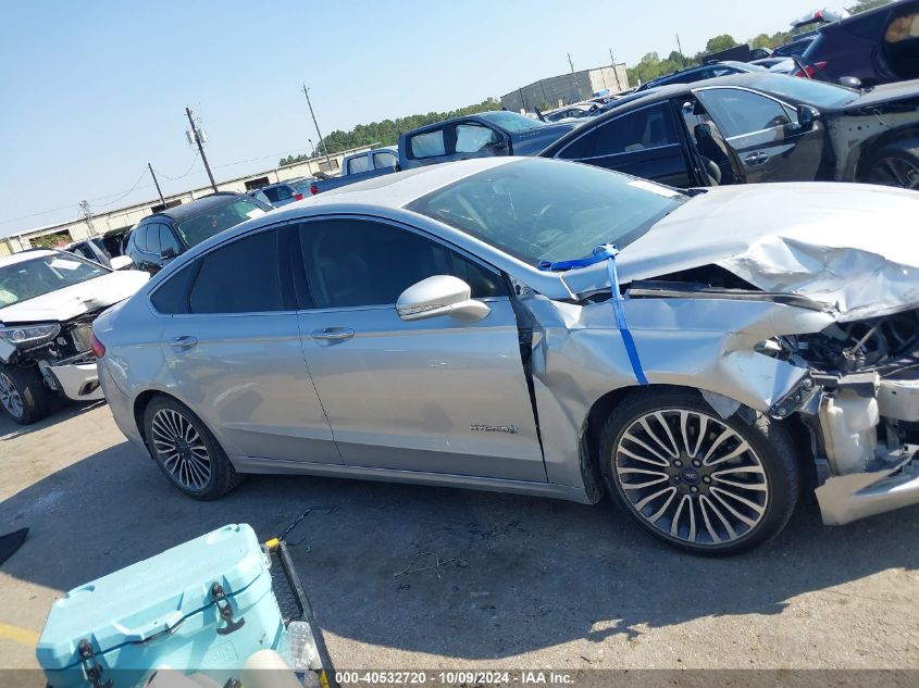 2018 Ford Fusion Hybrid Titanium VIN: 3FA6P0RU7JR194111 Lot: 40532720