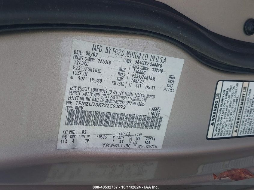 1FMZU73K72ZC94072 2002 Ford Explorer Xlt