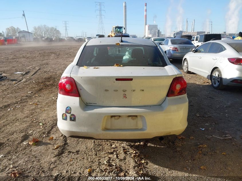 2012 Dodge Avenger Se VIN: 1C3CDZAB9CN206967 Lot: 40533017