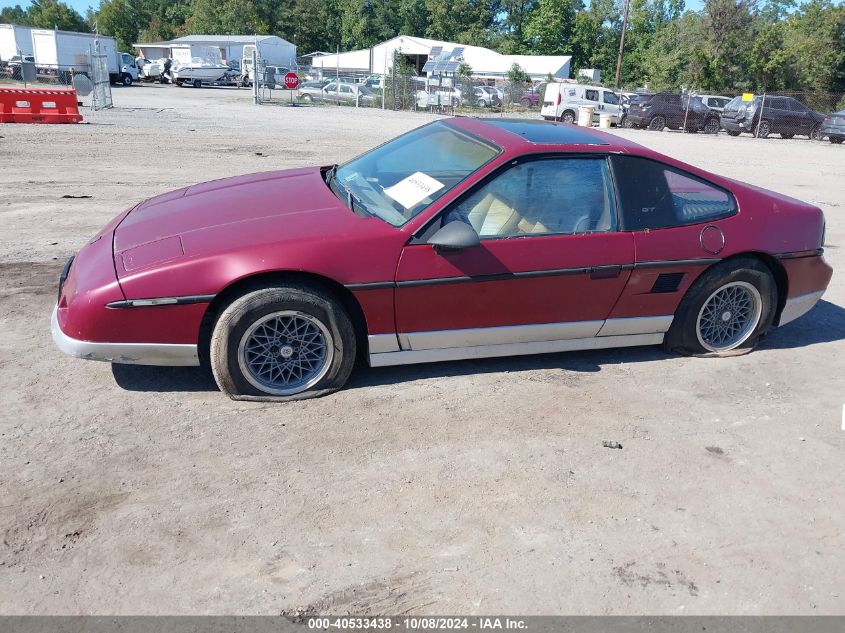 1987 Pontiac Fiero Gt VIN: 1G2PG1195HP238057 Lot: 40533438