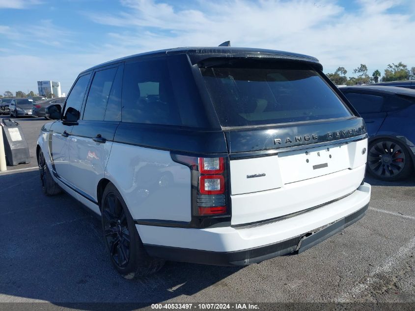 Vin: salgs2fk8ha326995, lot: 41022256, land rover range rover 3.0l v6 turbocharged diesel hse td6 20173