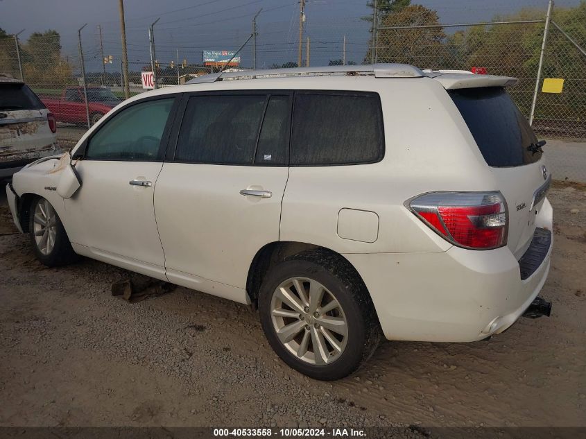 2009 Toyota Highlander Hybrid Limited VIN: JTEEW44A192037554 Lot: 40533558