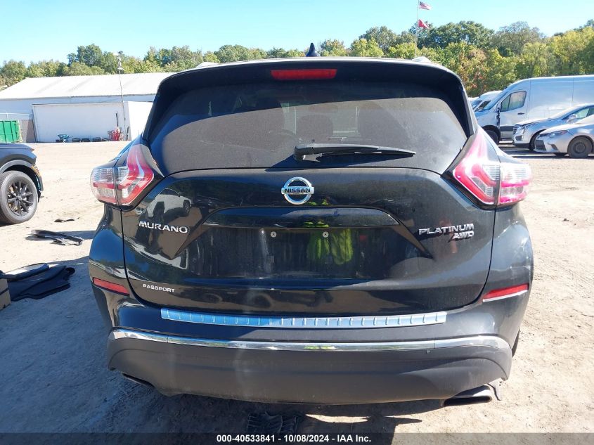 5N1AZ2MH7JN186819 2018 Nissan Murano S/Sl/Sv/Platinum