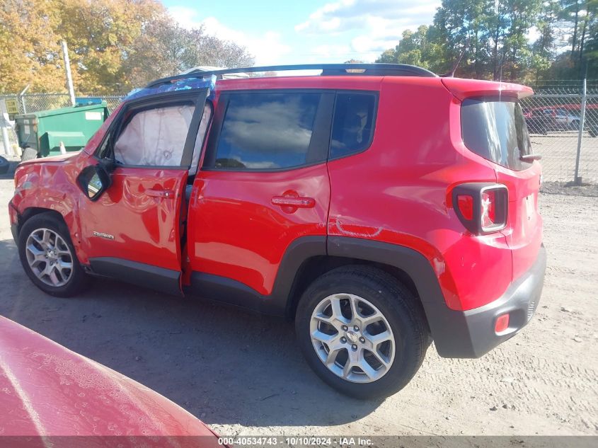 2017 Jeep Renegade Latitude Fwd VIN: ZACCJABB3HPG40224 Lot: 40534743