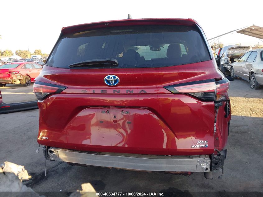 2022 Toyota Sienna Xle VIN: 5TDYSKFCXNS067641 Lot: 40534777