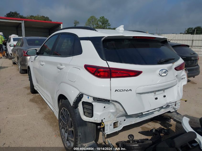 2022 Hyundai Kona N Line VIN: KM8K33A3XNU795452 Lot: 40534854