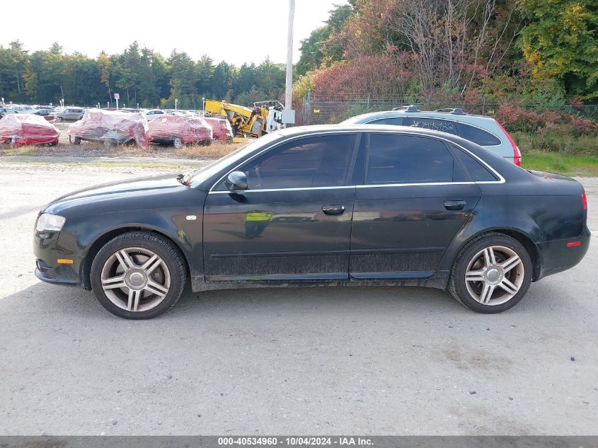 2008 Audi A4 2.0T VIN: WAUDF78E18A096295 Lot: 40534960