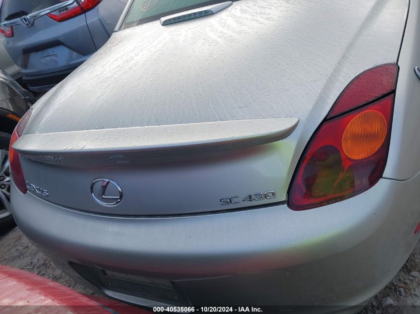 2003 Lexus Sc 430 VIN: JTHFN48Y830039533 Lot: 40535066