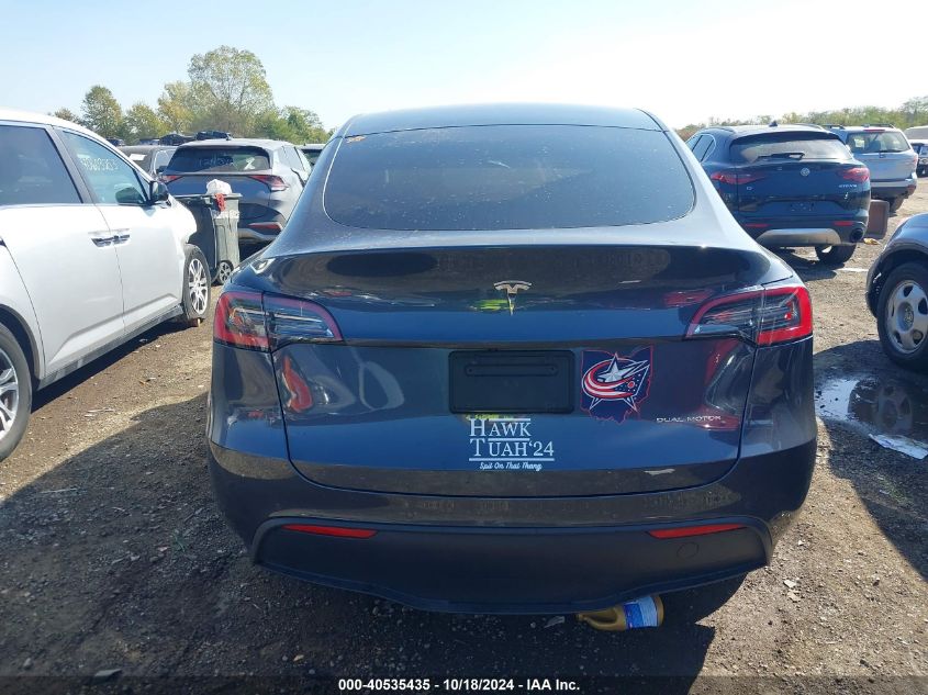 2021 Tesla Model Y Long Range Dual Motor All-Wheel Drive VIN: 5YJYGDEE5MF108325 Lot: 40535435