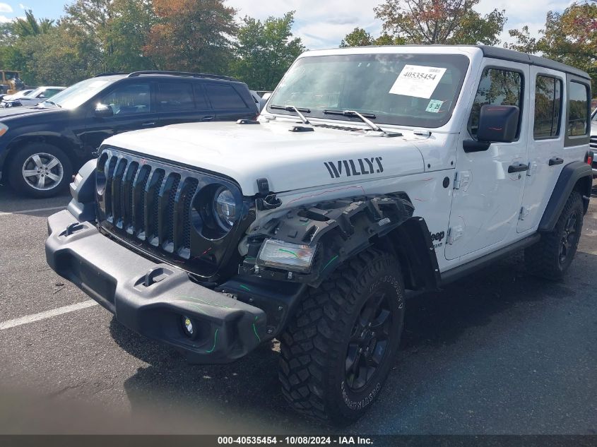 2020 Jeep Wrangler Unlimited Willys 4X4 VIN: 1C4HJXDN8LW170364 Lot: 40535454