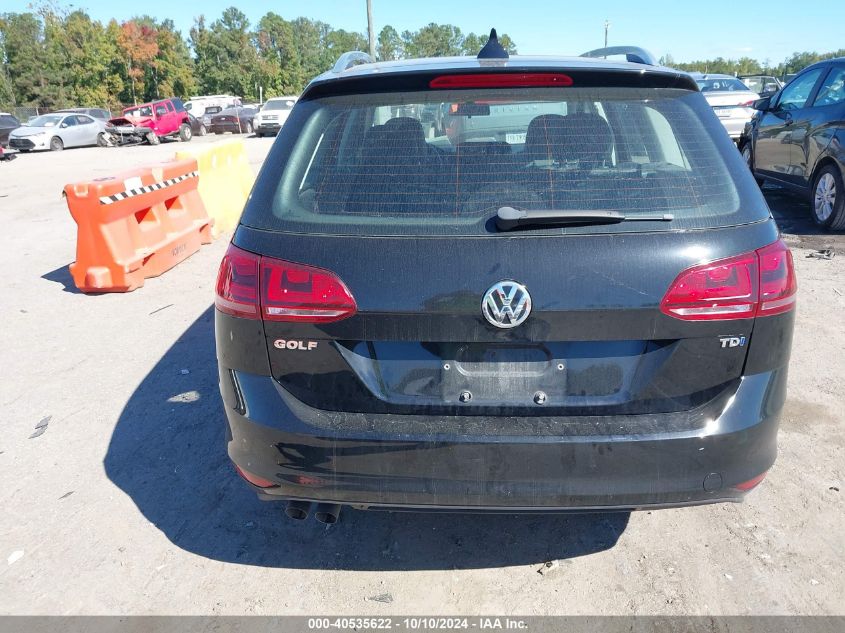 2015 Volkswagen Golf Sportwagen Tdi Sel 4-Door VIN: 3VWCA7AU4FM511881 Lot: 40535622