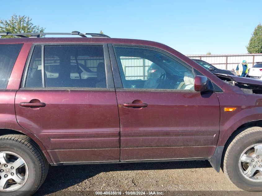 2007 Honda Pilot Ex VIN: 5FNYF18407B022056 Lot: 40535816