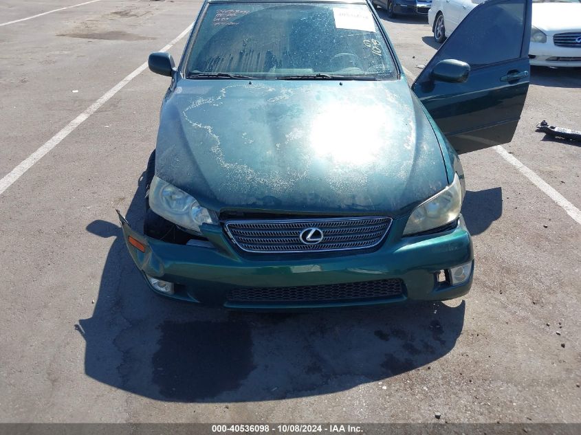 2001 Lexus Is 300 VIN: JTHBD182110016989 Lot: 40536098